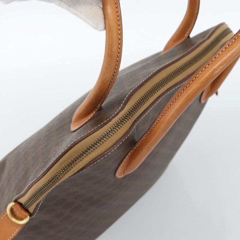 Celine Vintage Macadam Handbag Canvas Brown Canvas Handbag - Picture 14 of 16